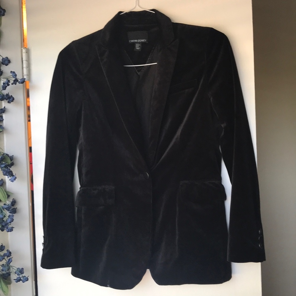 Black Velvet XS Blazer - Cynthia Rowley